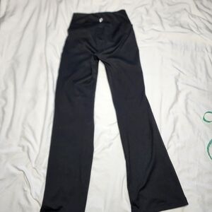 Black flared women's leggings, size small